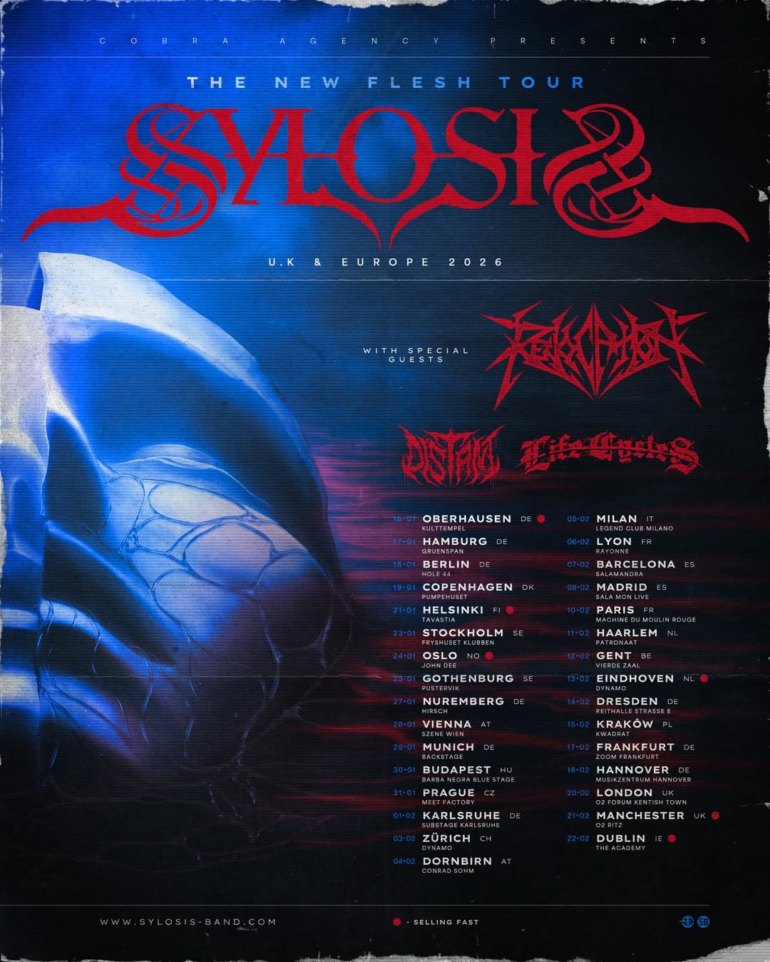 Sylosis The New Flesh Tour Poster 2026