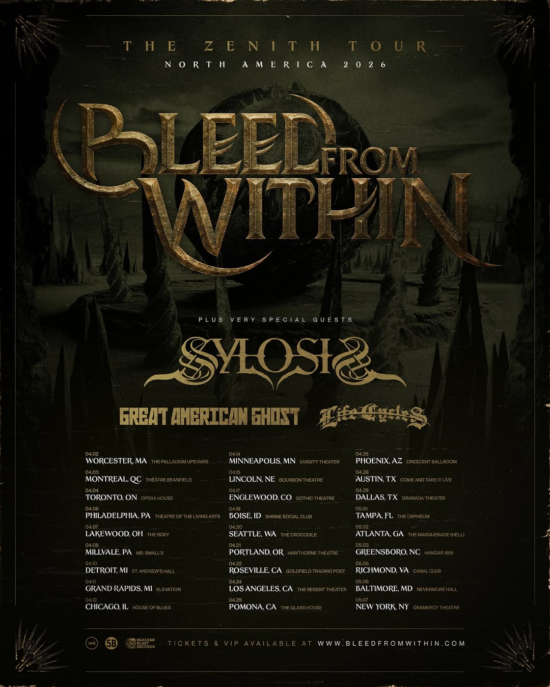 Sylosis The New Flesh Tour Poster 2027